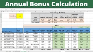 Annual Bonus Calculation  Annual Bonus Sheet correct Calculation [upl. by Jenei]