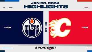 NHL Highlights  Oilers vs Flames  January 20 2024 [upl. by Anilos]