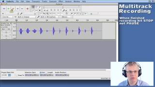 18 How to Multitrack Record  Video Guide to Audacity [upl. by Nyleuqaj]