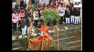 Cremation ceremony for slain Nepalese royal family with sound [upl. by Gabriele131]