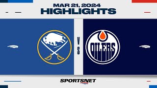 NHL Highlights  Sabres vs Oilers  March 21 2024 [upl. by Sedgewinn]