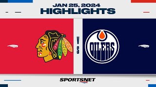 NHL Highlights  Blackhawks vs Oilers  January 25 2024 [upl. by Keg458]