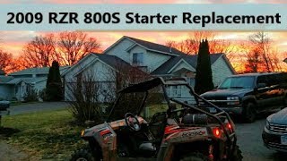 POLARIS RZR STARTER REMOVAL AND REPLACEMENT  FULL INSTALL [upl. by Ronald863]