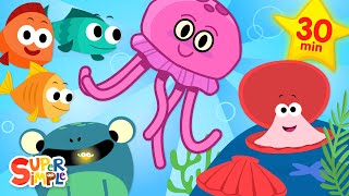 Ocean Songs  Kids Songs About Sea Animals amp Water  Super Simple Songs [upl. by Mcclish]