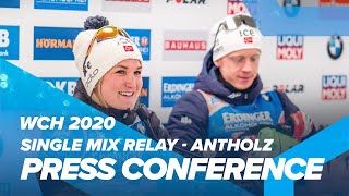 Antholz 2020 Single Mix Relay Press Conference [upl. by Azirb]