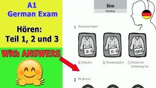 A1 German Exam Hören Teil 1 2 und 3 Goethe institut  German language [upl. by Cochrane160]