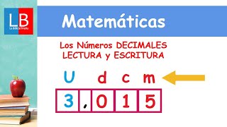 Los Números DECIMALES LECTURA y ESCRITURA ✔👩‍🏫 PRIMARIA [upl. by Uos]