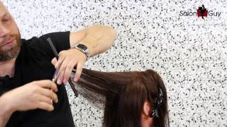 Haircut Tutorial  How to Cut Layers  TheSalonGuy [upl. by Janette]