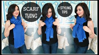 14 SCARF TYING IDEAS  STYLING TIPS [upl. by Analla]