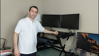 FlexiSpot M2B 35quot Standing Desk Review And Comparison To The Varidesk Pro 36 [upl. by Nauht]