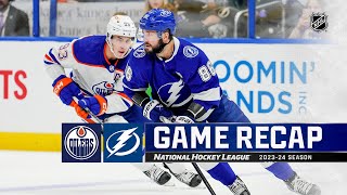 Oilers  Lightning 1118  NHL Highlights 2023 [upl. by Gilly]