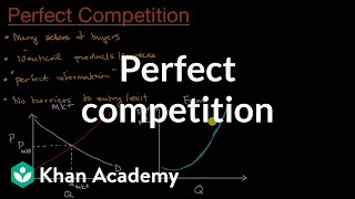 Perfect competition  Microeconomics  Khan Academy [upl. by Aicilegna]