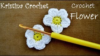 How to Crochet small Flower Tutorial [upl. by August]