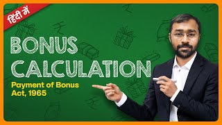 ✅Payment of BONUS ACT amp amendments  DIWALI bonus calculation in Excel Sheet [upl. by Neerol]