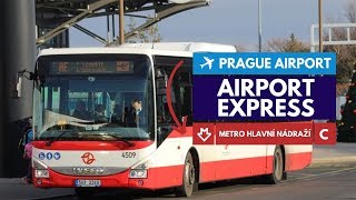 How to get from Pragues airport to the city centre Airport Express to Prague main railway station [upl. by Elias]