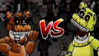 FREDDY AND GOLDEN FREDDY FIGHT TO THE DEATH  Five Fights at Freddys Five Nights at Freddys [upl. by Rog]