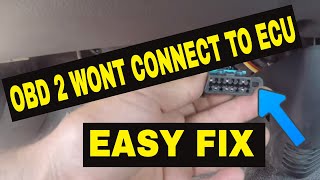 OBD2 not connecting to ECU easy fix [upl. by Gregorio927]