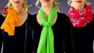 28 SIMPLE WAYS TO TIE A SCARF [upl. by Dyrrej]