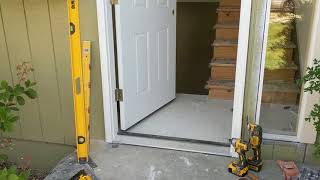 Jeld Wen Front Door Installation  Really crappy products and craftsmanship PART 1 [upl. by Pentha]