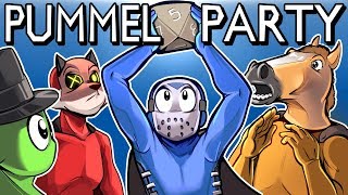 Pummel Party  REALLY FUN BOARD GAME Full Match MOVIE TIME [upl. by Apple]