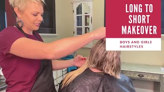 Long To Short Bob Haircut Tutorial for Women over 50 [upl. by Neelasor]