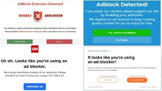 How to Bypass Adblock Detection or Disable Adblocker  Chrome [upl. by Ynnij]