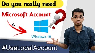 Local Account vs Microsoft Account windows 10 HINDI [upl. by Eelyam362]