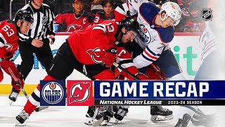 Oilers  Devils 1221  NHL Highlights 2023 [upl. by Hoxsie]