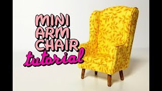 Miniature Upholstered Arm Chair with Free Template Subscriber Requested [upl. by Tegan]