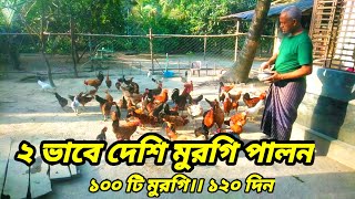 দুই উপায়ে দেশি মুরগি পালন পদ্ধতি। Desi Murgi Palon Podhoti [upl. by Raimes288]