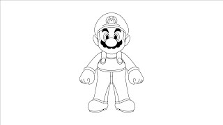 COMO DIBUJAR A MARIO BROS  HOW TO DRAW MARIO BROS  PAPER PERIMETRO [upl. by Yetsirhc124]