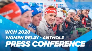 Antholz 2020 Women Relay Press Conference [upl. by Llecrup]