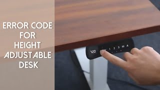 Error Code for FlexiSpot Standing Desk  FAQs [upl. by Ck]