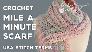 Crochet Puff Stitch Mile A Minute Scarf  Easy Crochet Scarf [upl. by Analed400]