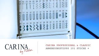 Carina Professional 101 Stiche amp Carina Spezial [upl. by Aicilanna]