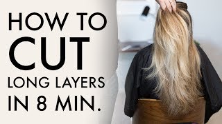 How To Cut Long Layers In 8 Min  Haircut Tutorial [upl. by Witt]