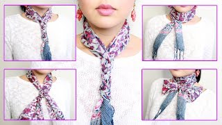 HOW TO Tie A Neck Scarf IN 5 MINUTES [upl. by Hazen609]