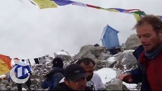 Nepal Earthquake 2015 Witness Videos on Everest  The New York Times [upl. by Leamse]