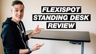 Electric Standing Desk Review — Flexispot Height Adjustable Sit Stand Desk [upl. by Atillertse]