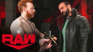 Sheamus gifts Drew McIntyre some inspiration Raw Nov 16 2020 [upl. by Euqinomod263]