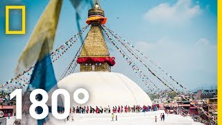 180° Kathmandu City of Temples  National Geographic [upl. by Iinde]