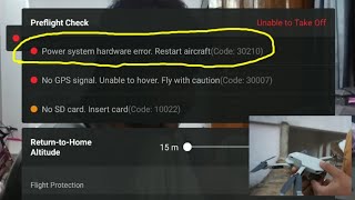 Power System Hardware Error in DJI Mavic Mini  How to remove this error [upl. by Sybil]