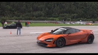 DRAG RACE Mclaren 720S vs Mclaren P1 amp other supercars [upl. by Faludi]