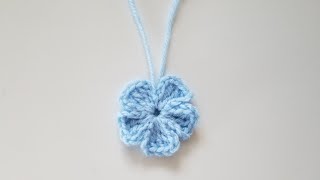 How to Crochet a FLOWER  Absolute Beginners Tutorial [upl. by Thgiwd]