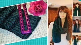 BEGINNERS How To Loom Knit A Scarf [upl. by Ingham628]