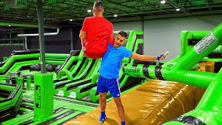 WWE MOVES AT THE INFLATABLE PARK 3 [upl. by Jeffries]