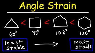 Stability of Cycloalkanes  Angle Strain [upl. by Kihtrak16]