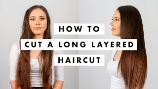 How to Cut Hair Long layered haircut tutorial  MIG Training [upl. by Byrn517]