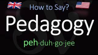 How to Pronounce Pedagogy CORRECTLY Meaning amp Pronunciation [upl. by Anelad32]