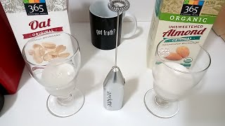 Oat Milk vs Almond Milk part 2 Frothing Test [upl. by Chak]